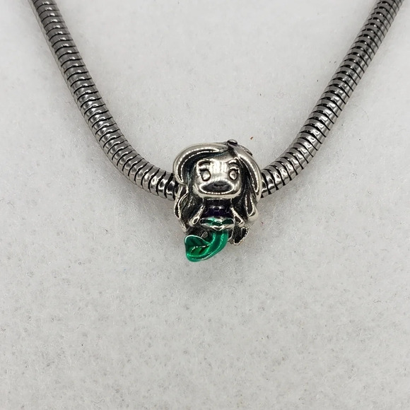 Disney Princess Ariel Bracelet Charm 925 Sterling Silver The Little Mermaid Gift - Picture 3 of 6